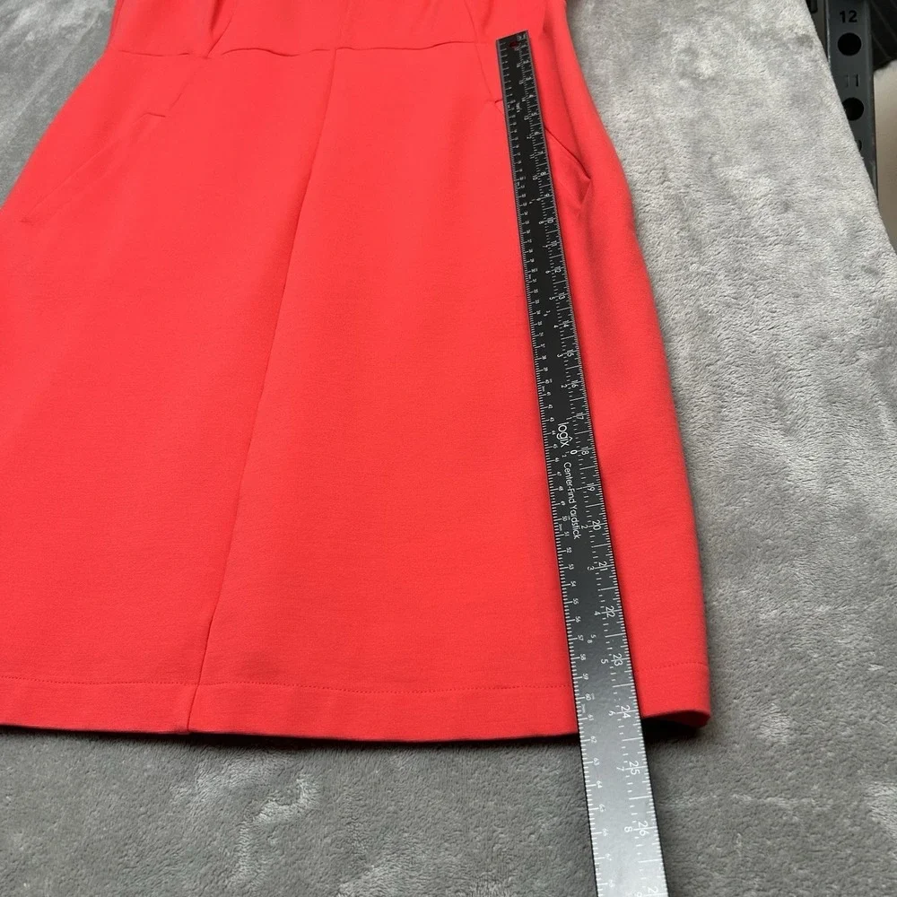 Lands'End Women's Sleeveless Dress Ponte Sheath Dress Rich Color Red Size 14